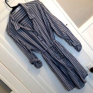 Stripped long sleeve dress